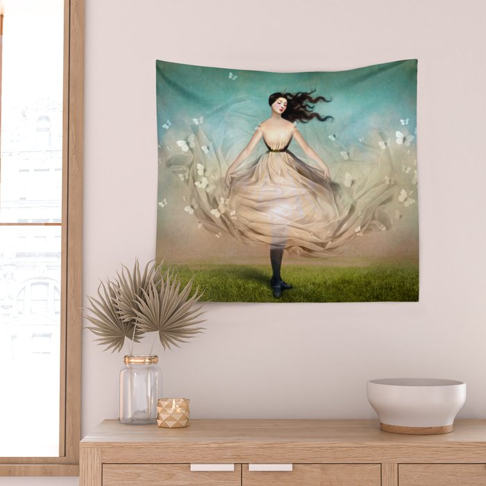 Butterfly Dress Wall Tapestry Gallery Image 2
