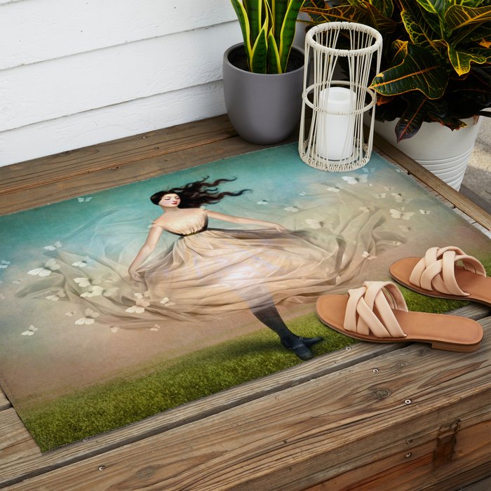 Butterfly Dress Outdoor Rug Gallery Image 2