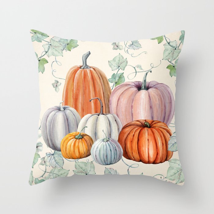 Pumpkin Patch Throw Pillow Gallery Image 1