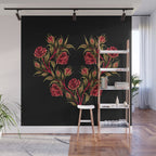 Rose - Red / Green Wall Mural Gallery Image 1