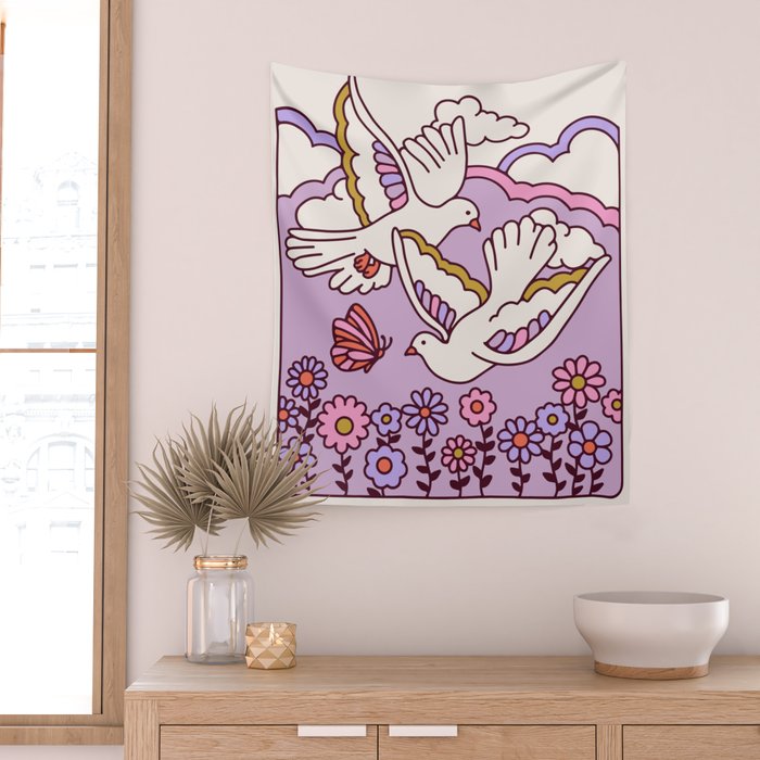 Dove Wall Tapestry Gallery Image 2