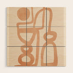 Abstract Minimal Shapes 80 Wood Wall Art Gallery Image 1
