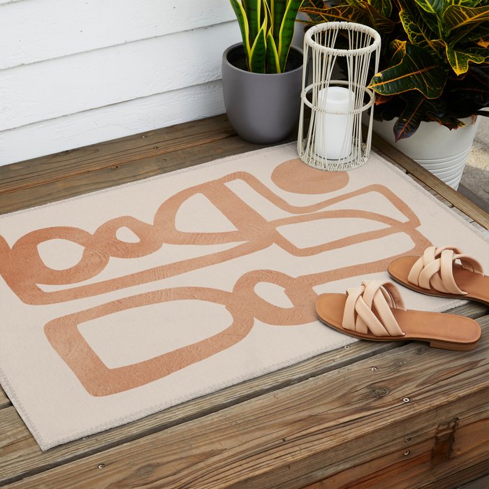 Abstract Minimal Shapes 80 Outdoor Rug Gallery Image 2