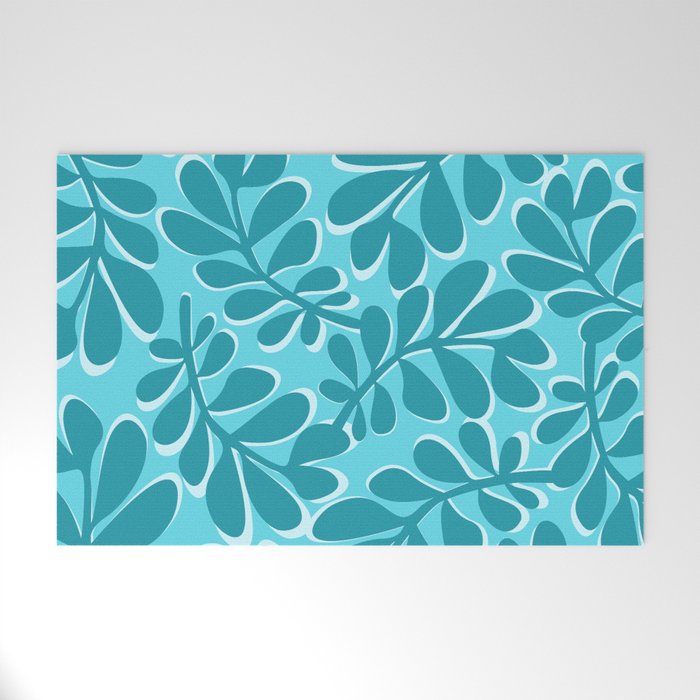 Turquoise Forest Welcome Mat Gallery Image 1