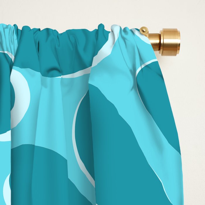 Turquoise Forest Window Curtain Gallery Image 2