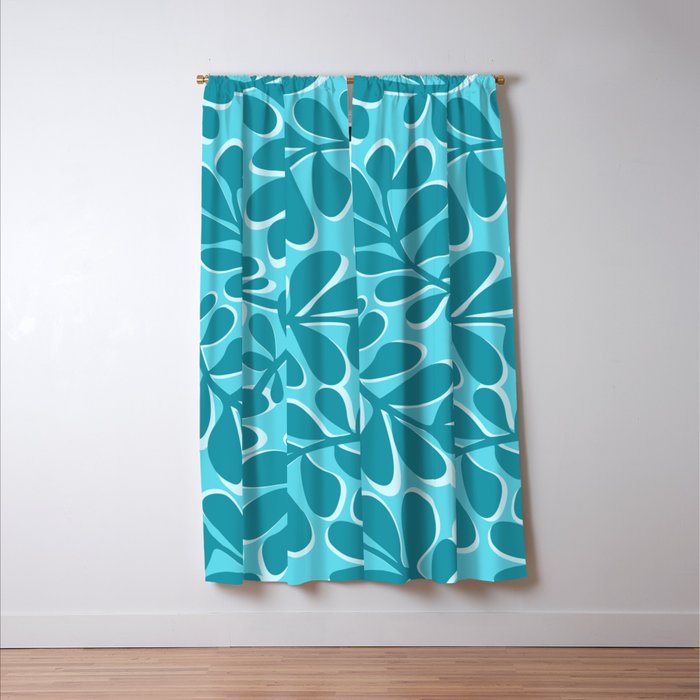 Turquoise Forest Window Curtain Gallery Image 3