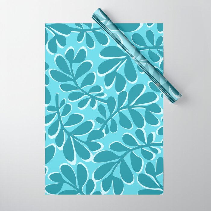 Turquoise Forest Wrapping Paper Gallery Image 1