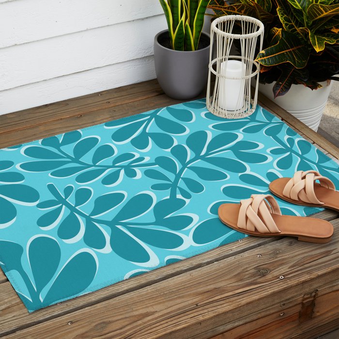 Turquoise Forest Outdoor Rug Gallery Image 2