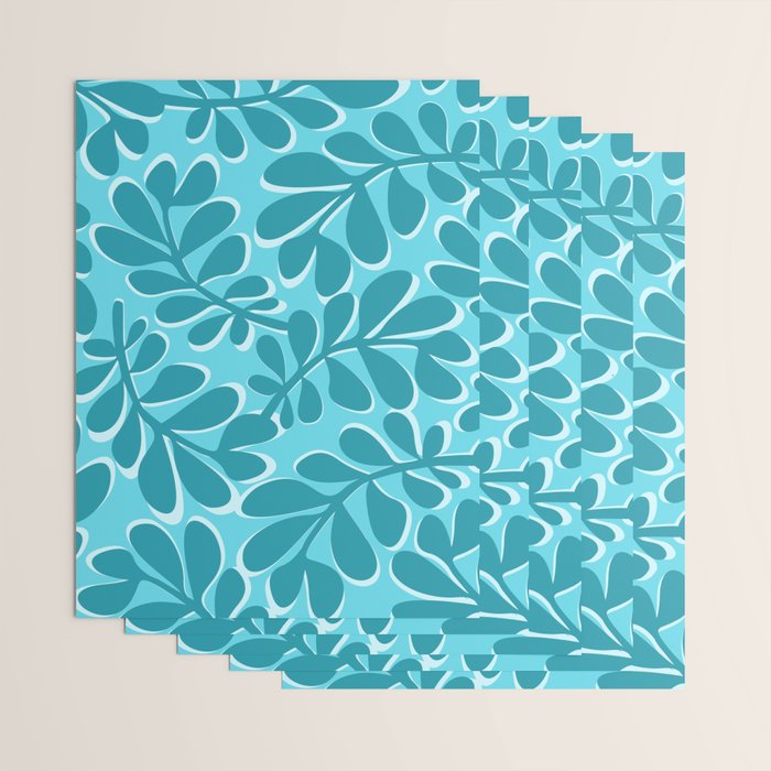 Turquoise Forest Wrapping Paper Gallery Image 3