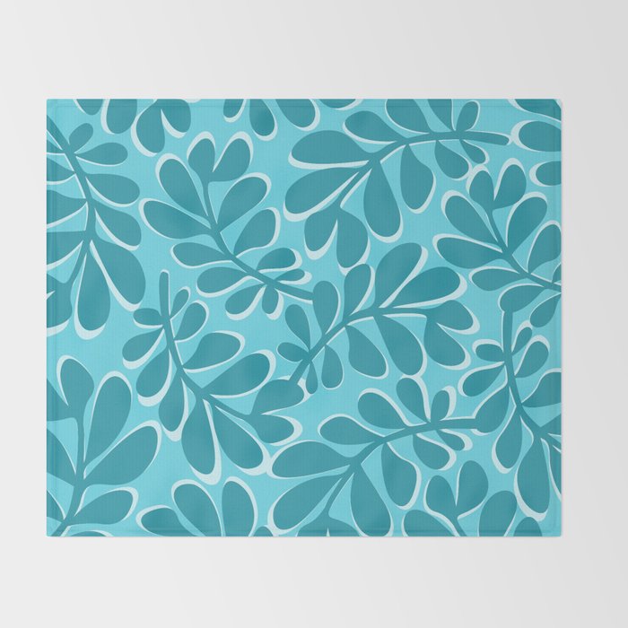 Turquoise Forest Throw Blanket Gallery Image 2
