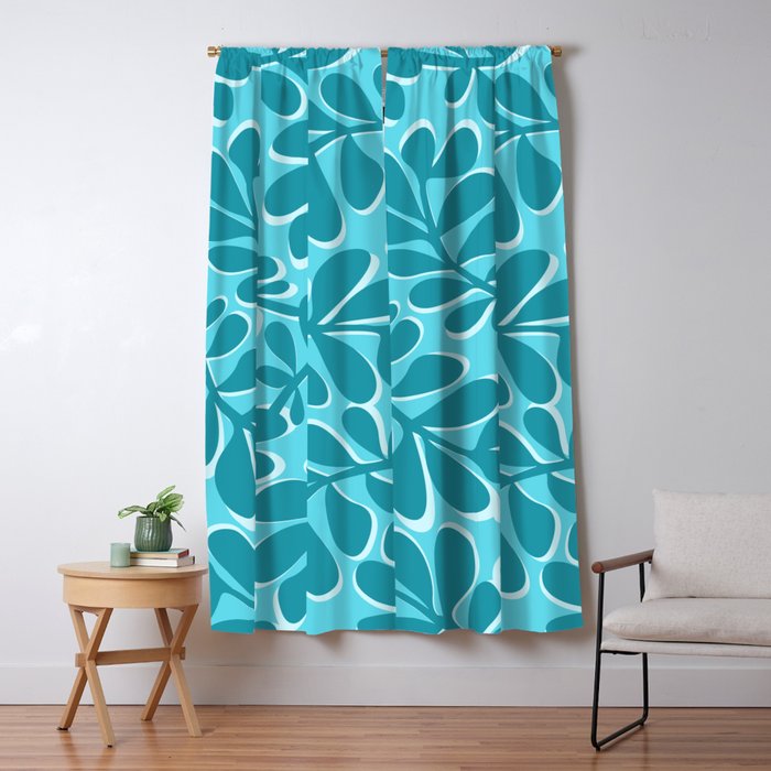 Turquoise Forest Window Curtain Gallery Image 5