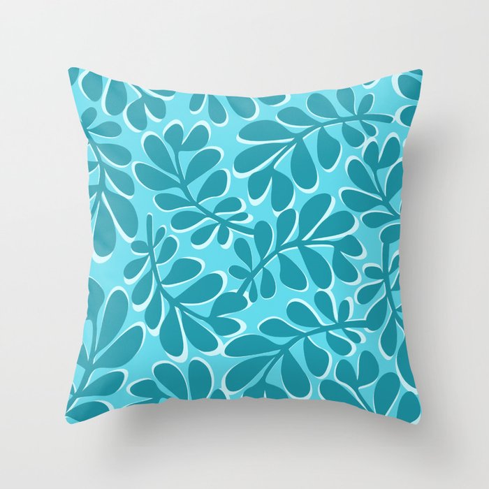 Turquoise Forest Throw Pillow Gallery Image 6