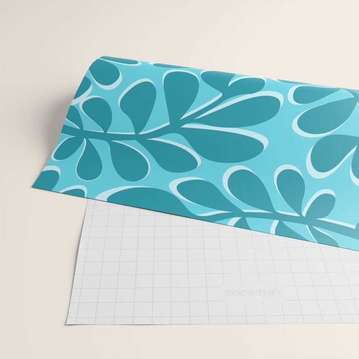 Turquoise Forest Wrapping Paper Gallery Image 2