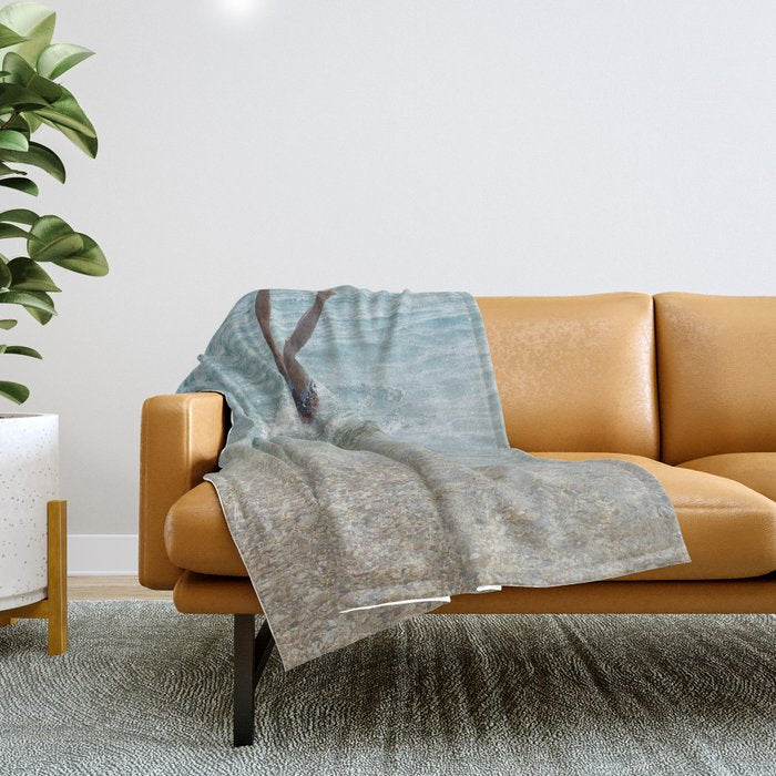 Handstand Throw Blanket Gallery Image 1