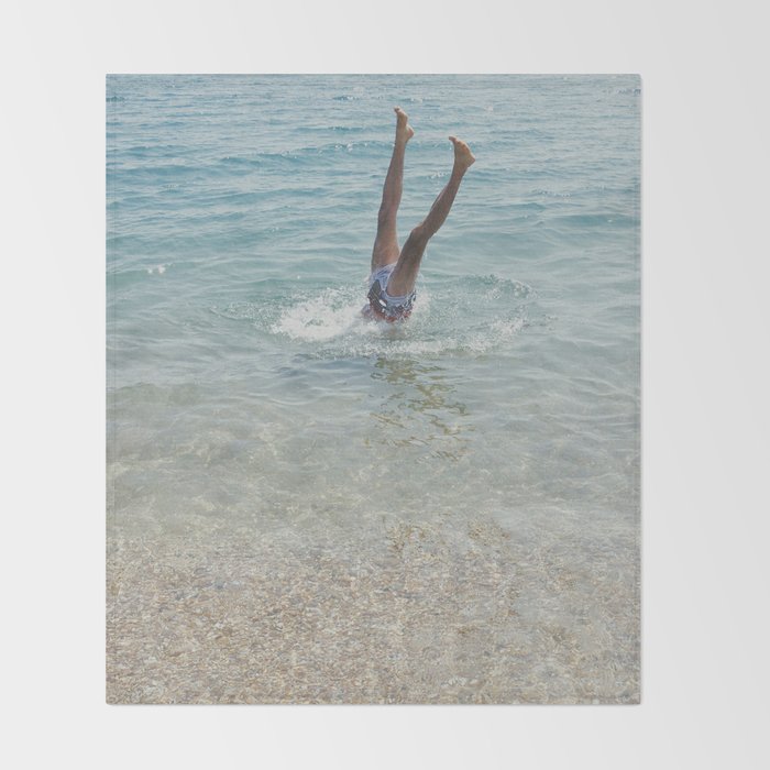 Handstand Throw Blanket Gallery Image 2