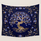 Tree of Life Evil Eye Ornament Wall Tapestry Gallery Image 4
