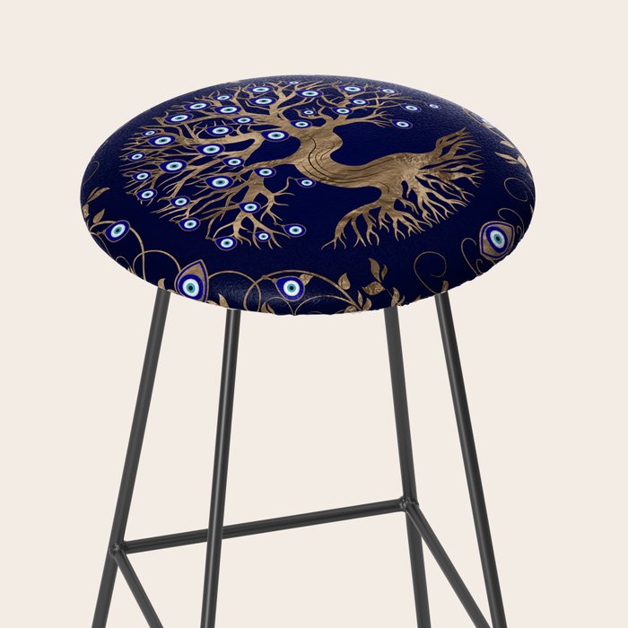 Tree of Life Evil Eye Ornament Stool Gallery Image 2