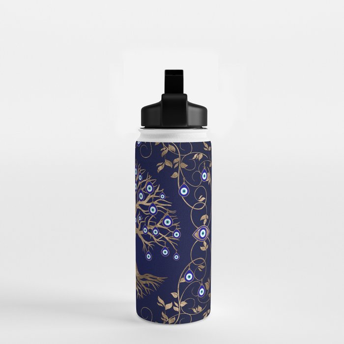 Tree of Life Evil Eye Ornament Water Bottle Gallery Image 2