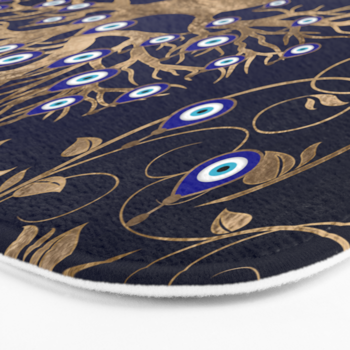 Tree of Life Evil Eye Ornament Bath Mat Gallery Image 3
