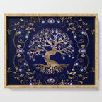 Tree of Life Evil Eye Ornament Serving Tray Gallery Image 1
