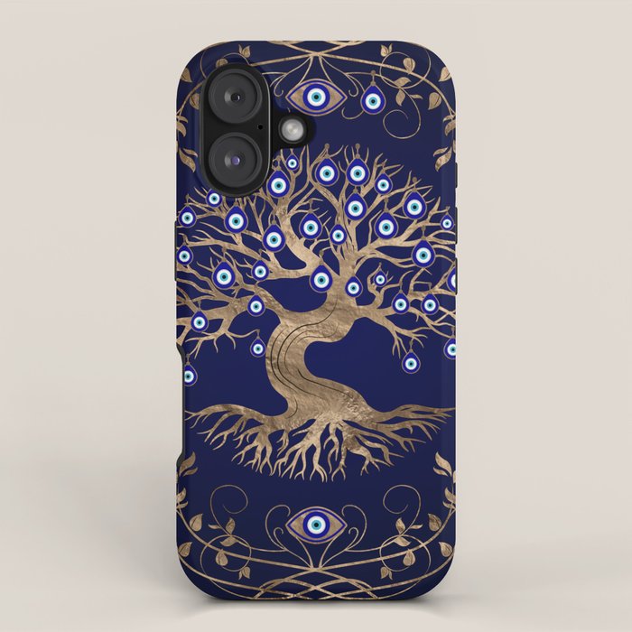 Tree of Life Evil Eye Ornament iPhone Case Gallery Image 1