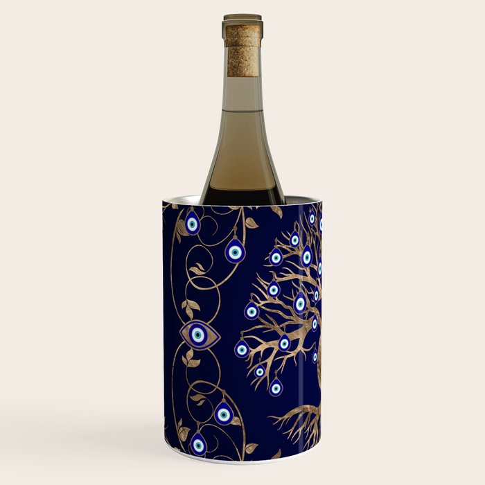 Tree of Life Evil Eye Ornament Wine Chiller Gallery Image 2