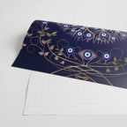 Tree of Life Evil Eye Ornament Wrapping Paper Gallery Image 2