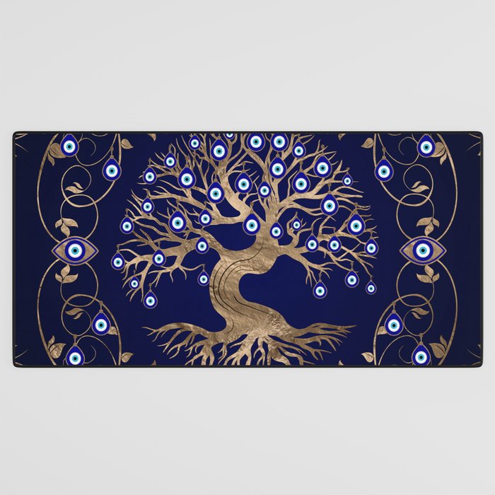 Tree of Life Evil Eye Ornament Desk Mat Gallery Image 3