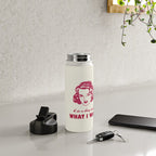 I Do A Thing Called What I Want / Retro Funny Feminist Saying Water Bottle Gallery Image 4