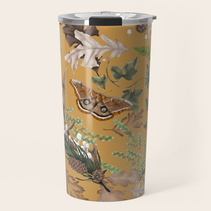 Bohemian Leafy Forest Travel Mug Gallery Image 1