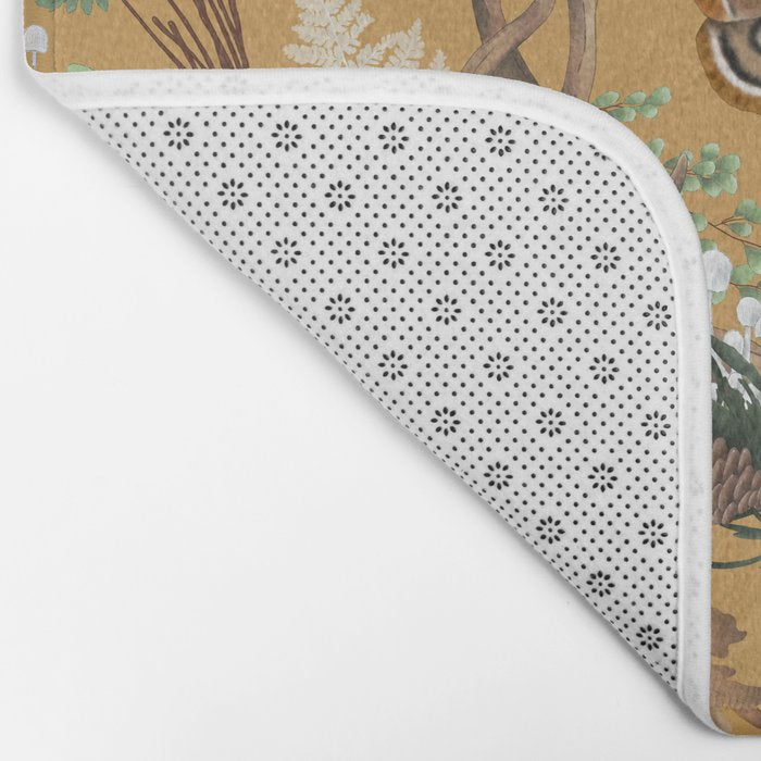 Bohemian Leafy Forest Bath Mat Gallery Image 2
