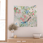 Chinoiserie Magpie Blooming Peony Botanical Garden Wall Tapestry Gallery Image 2
