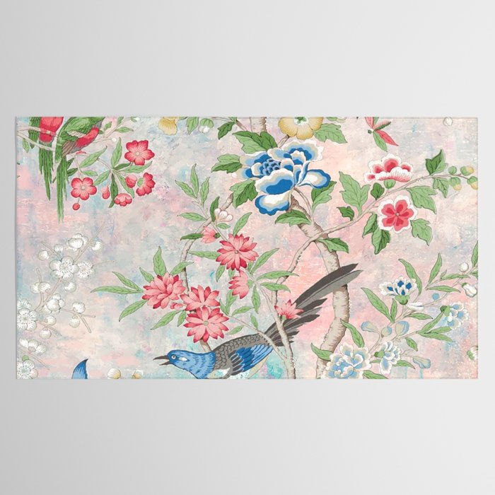 Chinoiserie Magpie Blooming Peony Botanical Garden Tablecloth Gallery Image 2