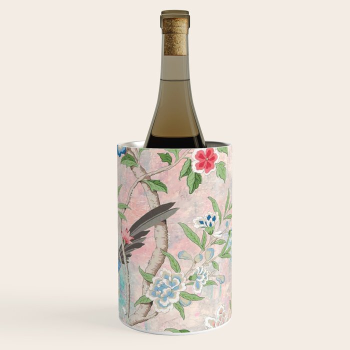Chinoiserie Magpie Blooming Peony Botanical Garden Wine Chiller Gallery Image 3