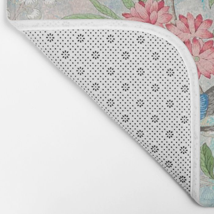 Chinoiserie Magpie Blooming Peony Botanical Garden Bath Mat Gallery Image 2