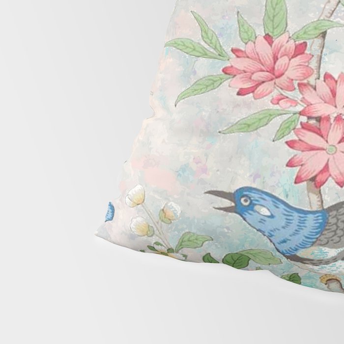 Chinoiserie Magpie Blooming Peony Botanical Garden Pillow Sham Gallery Image 4