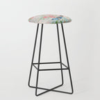 Chinoiserie Magpie Blooming Peony Botanical Garden Stool Gallery Image 1