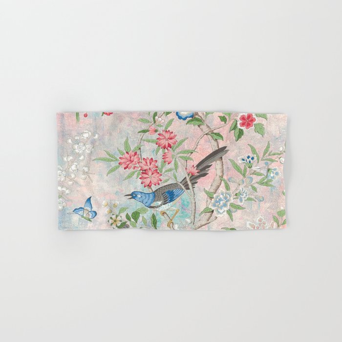 Chinoiserie Magpie Blooming Peony Botanical Garden Bath Towel Gallery Image 1