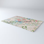 Chinoiserie Magpie Blooming Peony Botanical Garden Rug Gallery Image 3