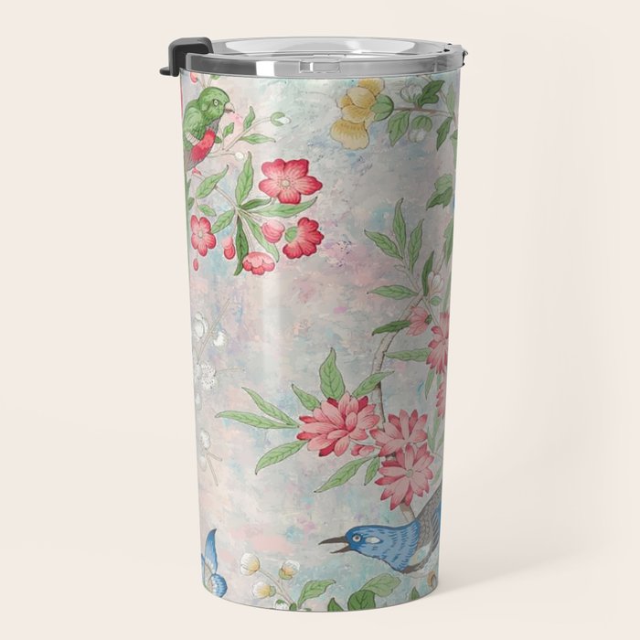 Chinoiserie Magpie Blooming Peony Botanical Garden Travel Mug Gallery Image 3