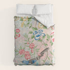 Chinoiserie Magpie Blooming Peony Botanical Garden Comforter Gallery Image 6