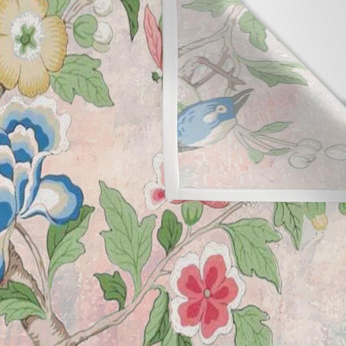 Chinoiserie Magpie Blooming Peony Botanical Garden Wall Tapestry Gallery Image 3
