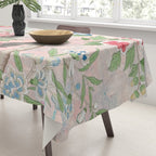 Chinoiserie Magpie Blooming Peony Botanical Garden Tablecloth Gallery Image 3