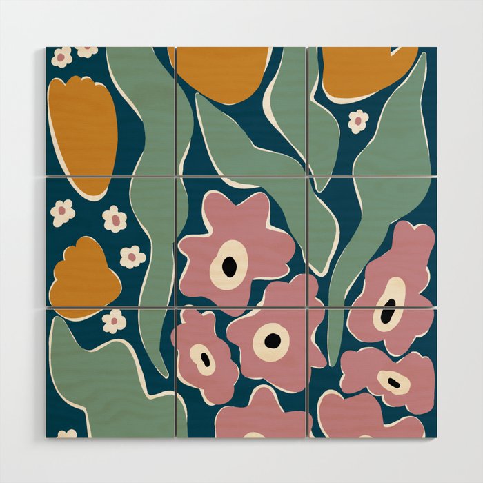 beach of flower  Wood Wall Art Gallery Image 1