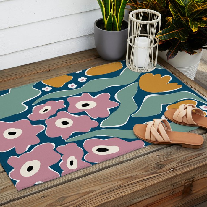 beach of flower  Outdoor Rug Gallery Image 2