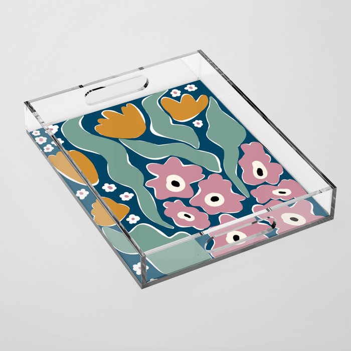 beach of flower  Acrylic Tray Gallery Image 1