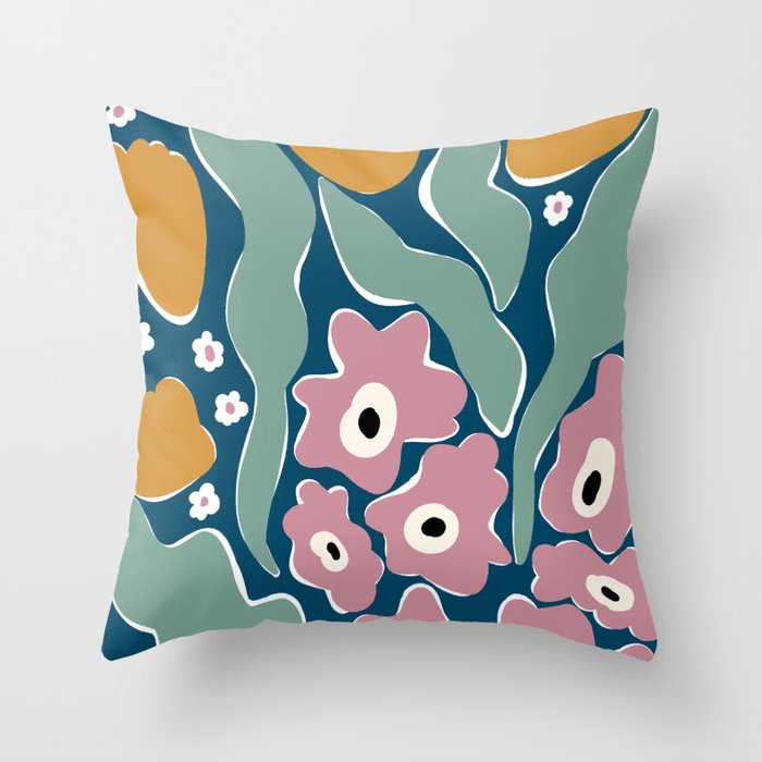 beach of flower  Throw Pillow Gallery Image 6