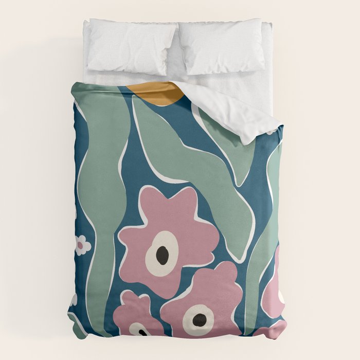 Beach Of Flower Duvet Cover