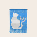 Cat Power! (Sky Blue & Pink) Wall Hanging Gallery Image 1