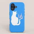 Cat Power! (Sky Blue & Pink) iPhone Case Gallery Image 1